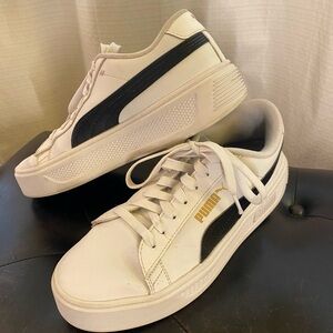 PUMA White and Black Sneakers